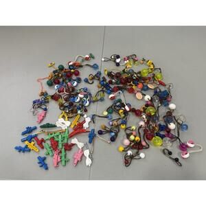 HUGE LOT Vintage 1970’s 1980’s Bobble Hair Ties And Clips Colorful